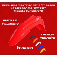 PARALAMA DIANTEIRO SUPERMOTO BROS/TORNADO/XR200/CRF230F/CRF250F BIKER