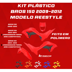 KIT PLÁSTICO REESTYLE BROS NXR 150 BIKER COM ADESIVOS