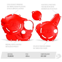PROTETOR DE TAMPAS MOTOR XTREME CRF 250F BIKER